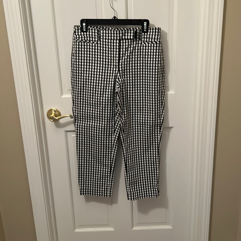 WHBM cropped gingham pants